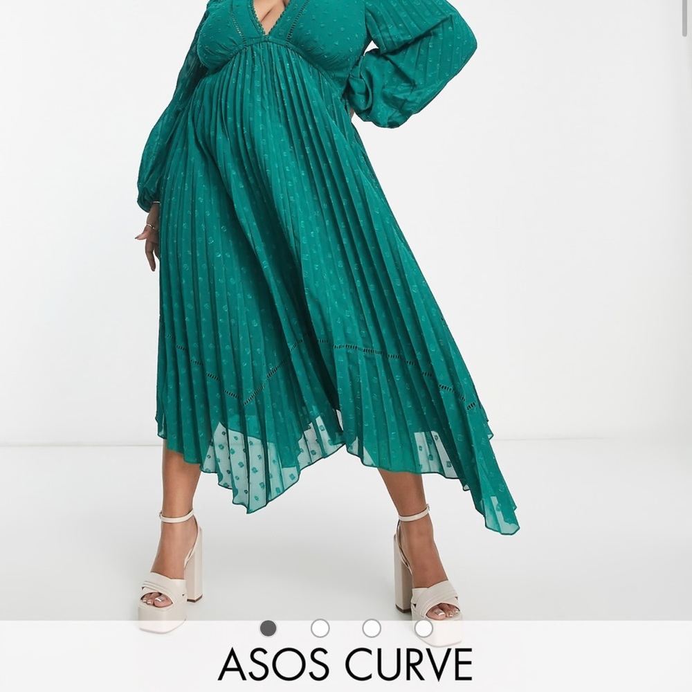 ASOS Curve Plunging Midi Dress - Picture 3 of 5